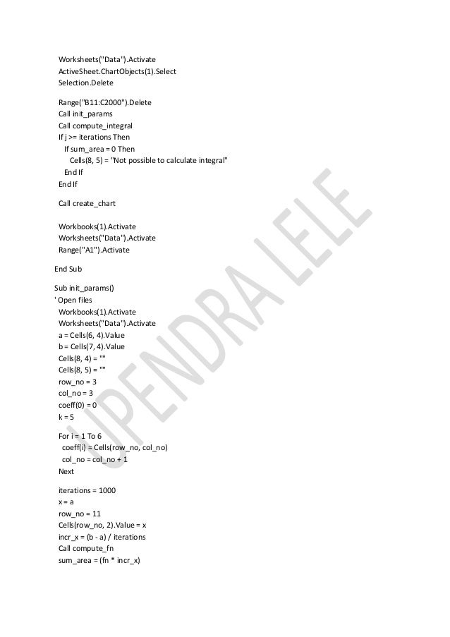 excel integral