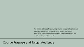 Advanced Excel Mastery 2025: Essential Skills for Accounting, Finance ...