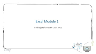 1
Excel Module 1
Getting Started with Excel 2016
 