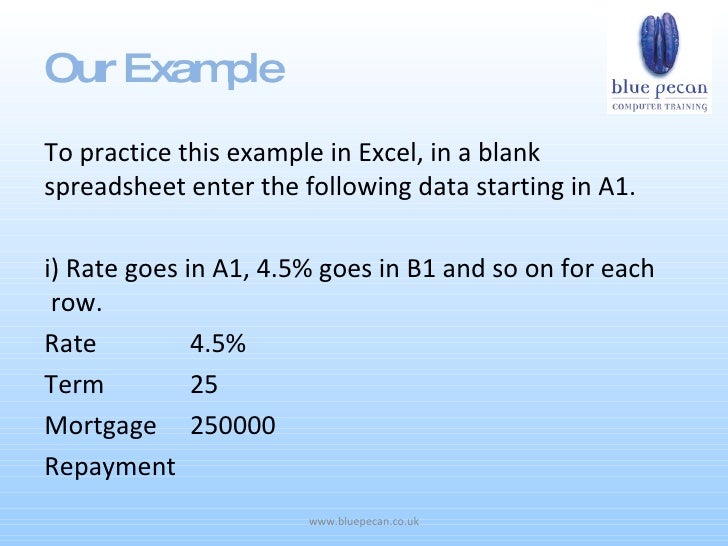 mortgage excel formula