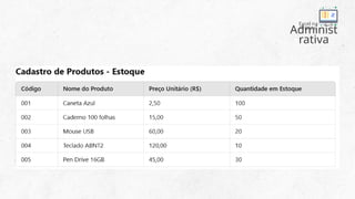Administ
rativa
Excel na
Prática
 