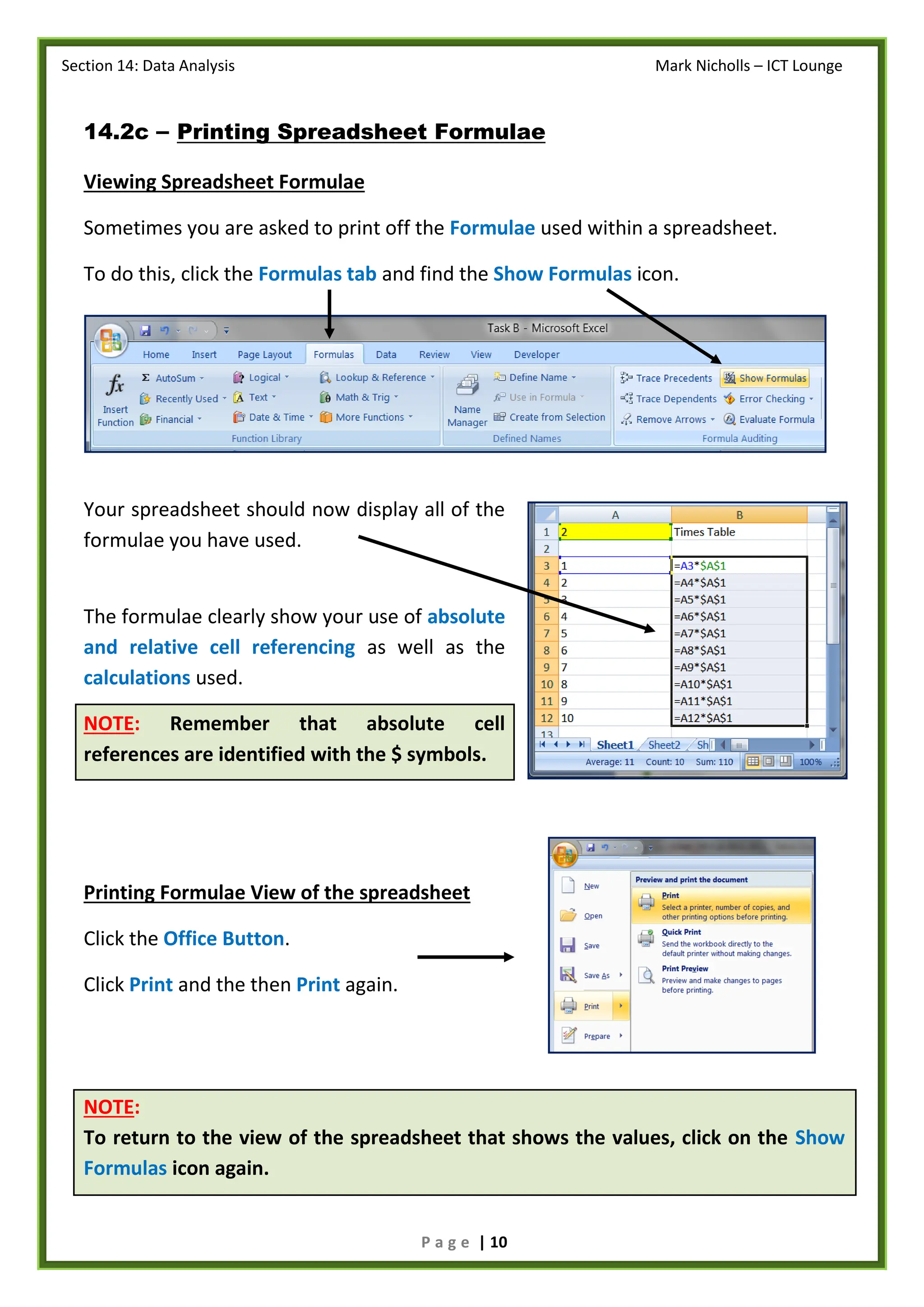 Data analysis in excel. Well documented notes | PDF