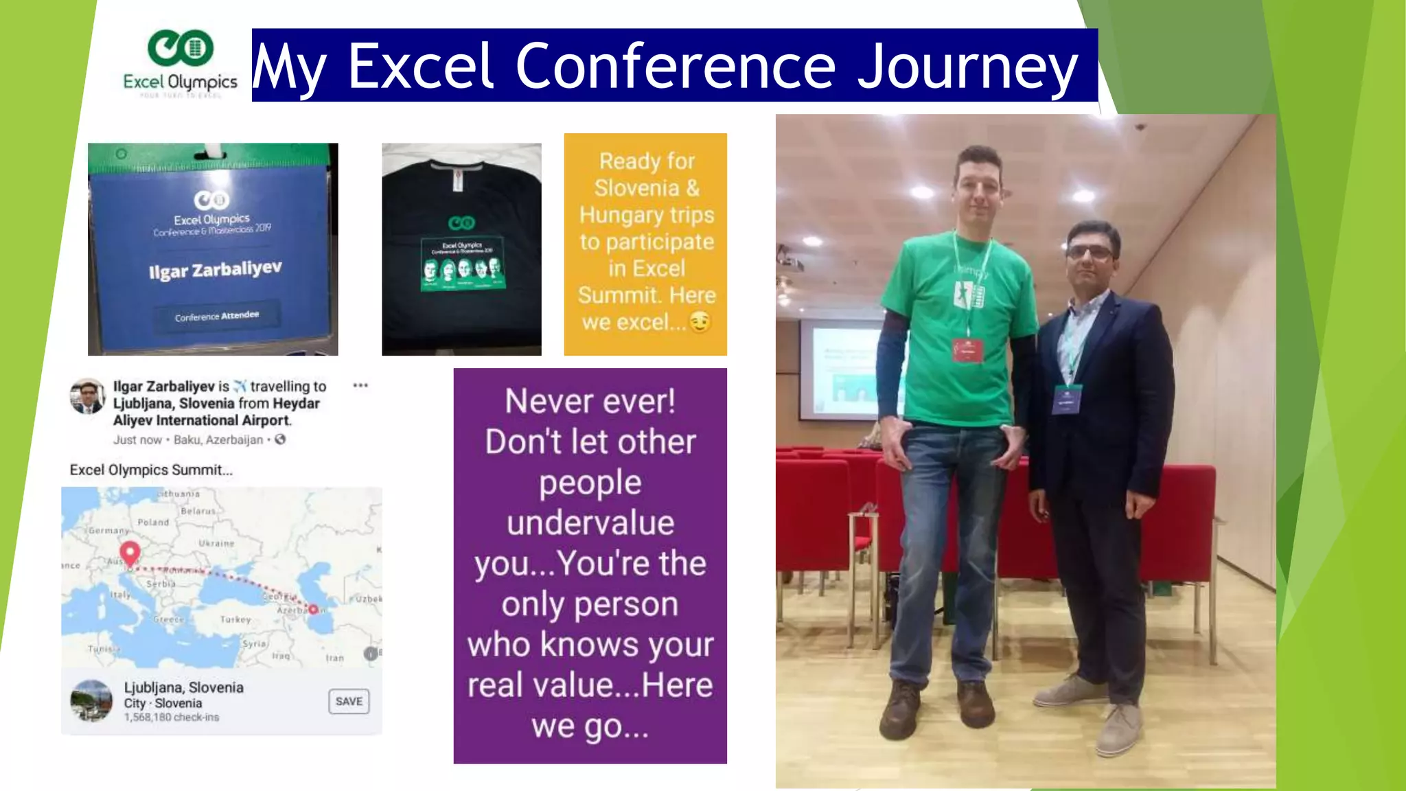 My Excel Conference Journey
 