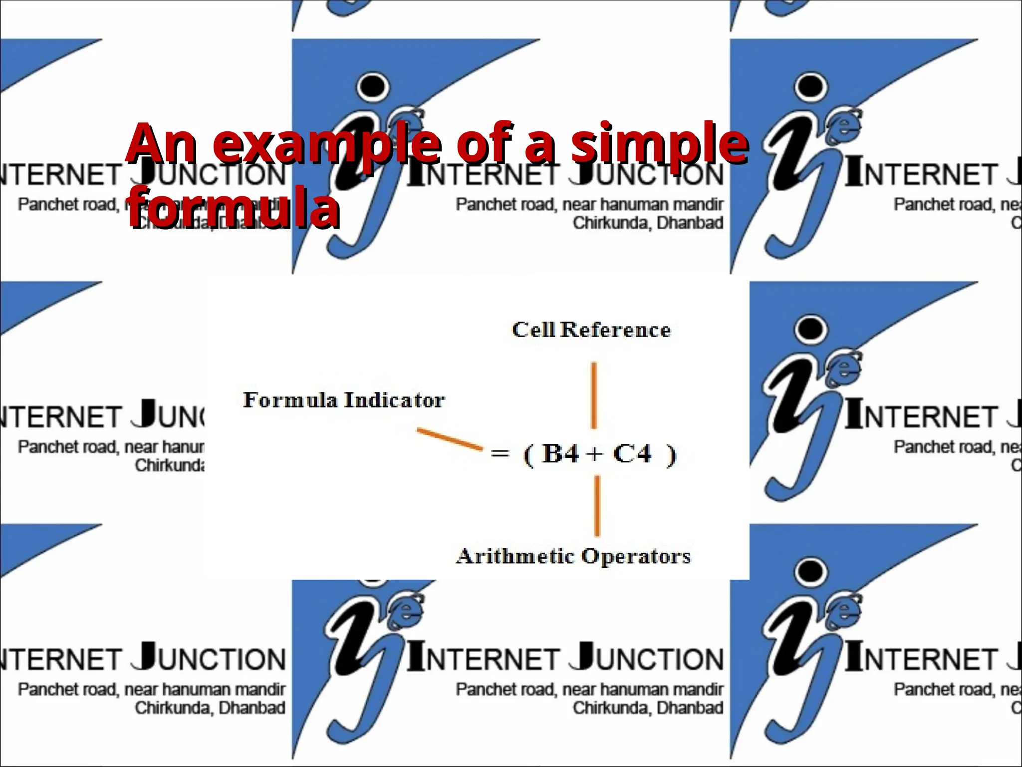 An example of a simple
An example of a simple
formula
formula
 