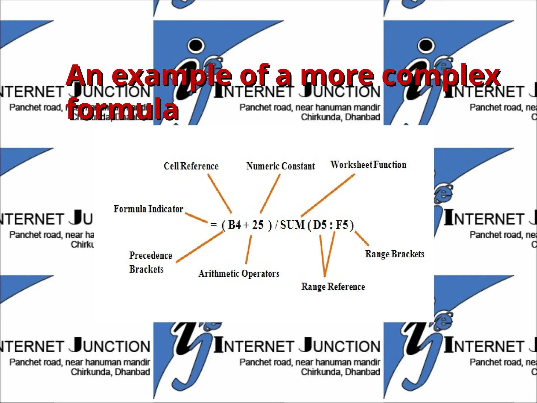 An example of a more complex
An example of a more complex
formula
formula
 
