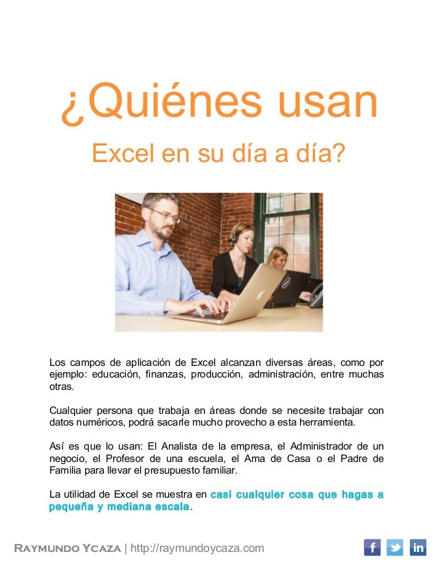 Resultado de imagen para QUIENES UTILIZAN EXCEL