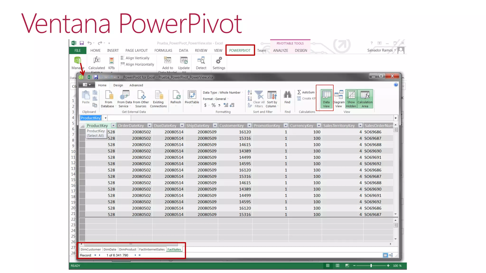 Ventana PowerPivot

 