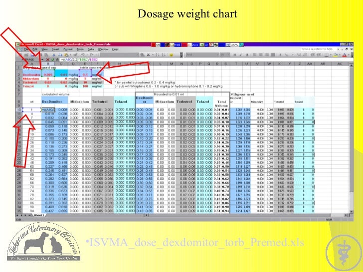 Dexdomitor Dosing Chart