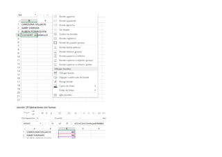 Lección 19 Operaciones con Sumas
 