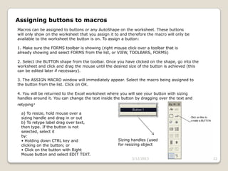 Assigned Button Excel Shotcuts | PDF