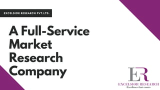 EXCELSIOR RESEARCH PVT.LTD.
A Full-Service
Market
Research
Company
 
