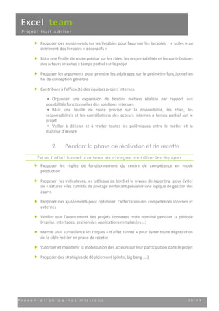 Excel Team   Présentation des Offres