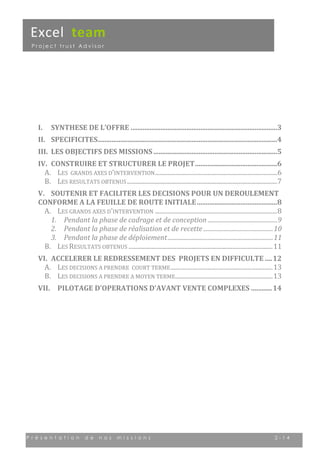 Excel Team   Présentation des Offres