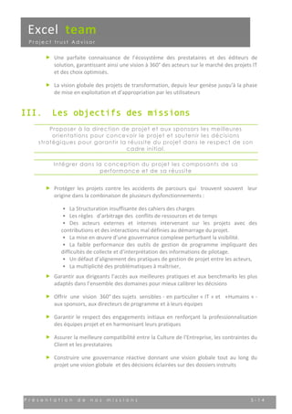 Excel Team   Présentation des Offres