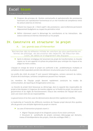 Excel Team   Présentation des Offres