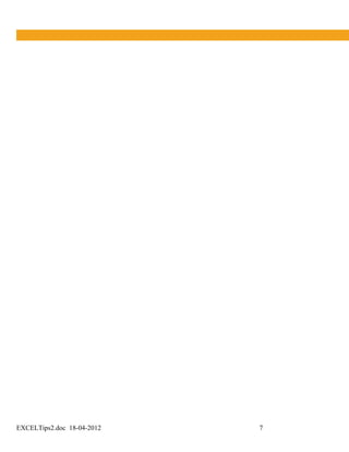 EXCELTips2.doc 18-04-2012   7
 