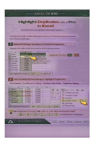 "Excel Tips 31 to 40: Master Advanced Excel Features and Boost Your Workflow" PART 4