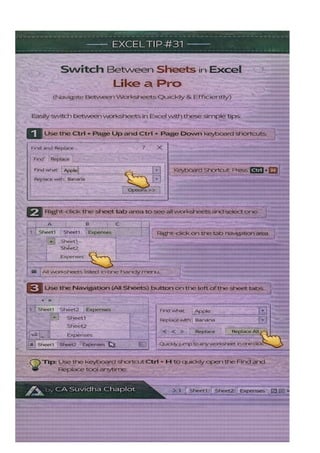 "Excel Tips 31 to 40: Master Advanced Excel Features and Boost Your Workflow" PART 4