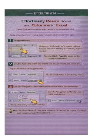 "Excel Tips 31 to 40: Master Advanced Excel Features and Boost Your Workflow" PART 4