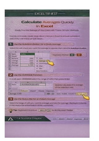 "Excel Tips 31 to 40: Master Advanced Excel Features and Boost Your Workflow" PART 4