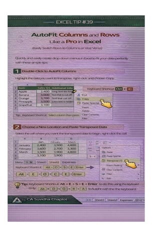 "Excel Tips 31 to 40: Master Advanced Excel Features and Boost Your Workflow" PART 4
