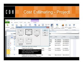 CDH   Cost Estimating - Project
 