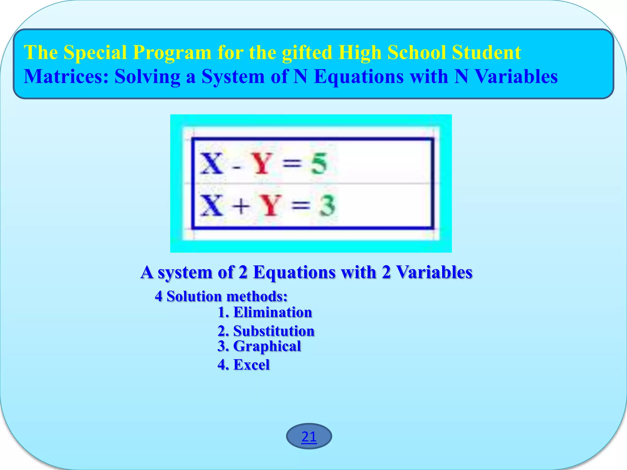 Excel to the rescue...how to use excel in high-school math | PPTX