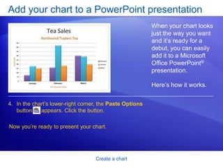 Create a chartFormat individual columnsHere’s how to add a shadow effect to columns.Point to Shadow, and then rest the pointer on the different shadow styles in the list.You can see a preview of the shadows as you rest the pointer on each style. When you see one you like, select it.