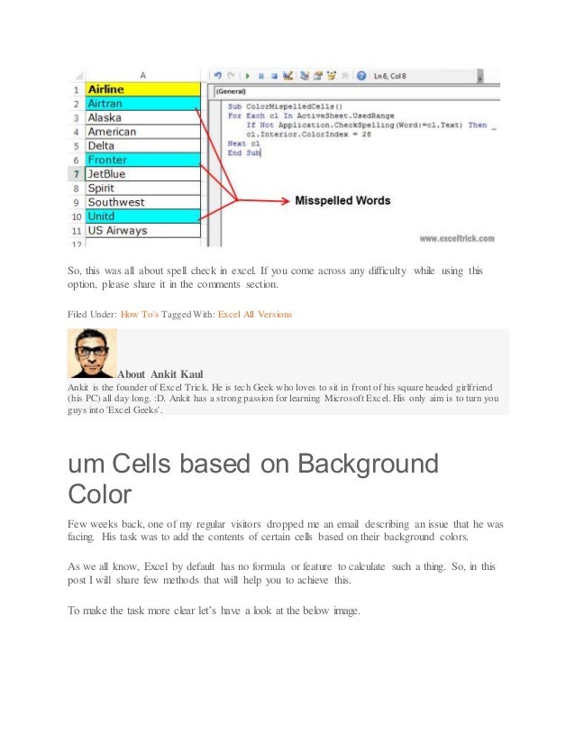 Excel Trick Excel Trick