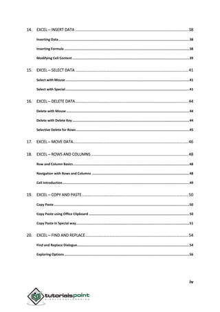 Excel tutorial | PDF