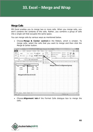 Merge Cell Pdf Excel tutorial | PDF