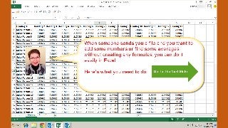 Excel tutorial   how to find a sum or average without formulas in excel