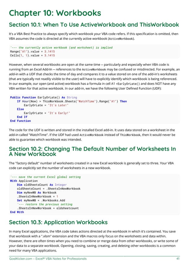 Excel vba notesforprofessionals | PDF