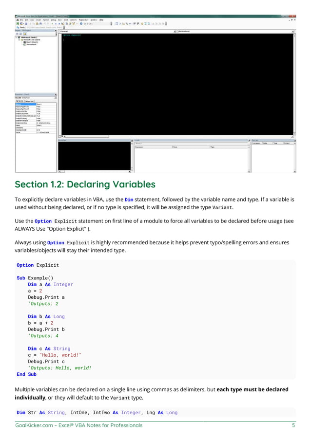 Excel vba notesforprofessionals | PDF