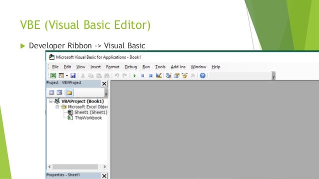 visual basic for excel basics visual basic for excel basics