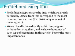 Exception | PPT