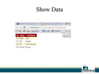 Show Data
 