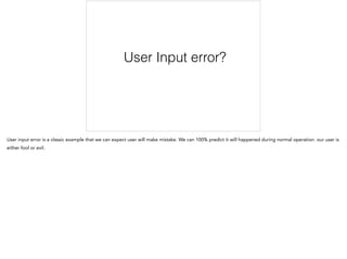 User Input error?
 