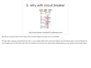 5. retry with circuit breaker
http://martinfowler.com/bliki/CircuitBreaker.html 5/12
 