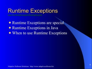 Exception Handling In Java 15734 | ODP | Programming Languages | Computing
