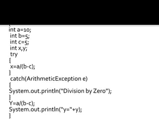exception-handling-in-java.ppt | Programming Languages | Computing