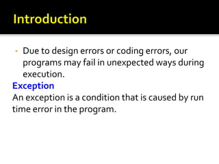 exception-handling-in-java.ppt | Programming Languages | Computing