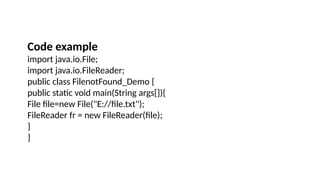 Comprehensive Guide to Exception Handling in Java Programming | PPTX