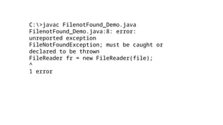 Comprehensive Guide to Exception Handling in Java Programming | PPTX