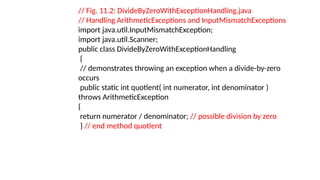 Comprehensive Guide to Exception Handling in Java Programming | PPTX