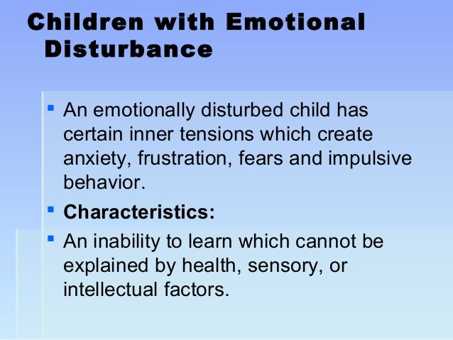 Writing service plans for emotionaly disturbed children