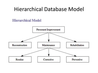 Hierarchical Database Model
 