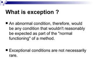 Exception Handling Java | PPT