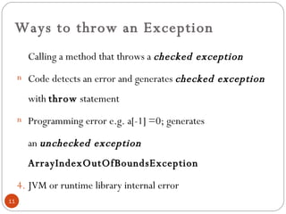 Exception handling | PPT