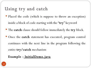 Exception handling | PPT